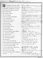 Marcel Proustin täyttämä kyselylomake, 1890